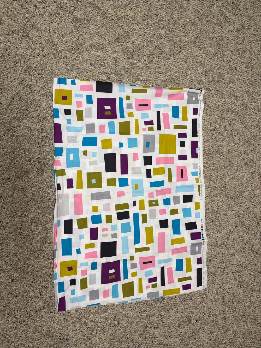 Modern Geometric cotton fabric                            1 yd 26”, 44” wide